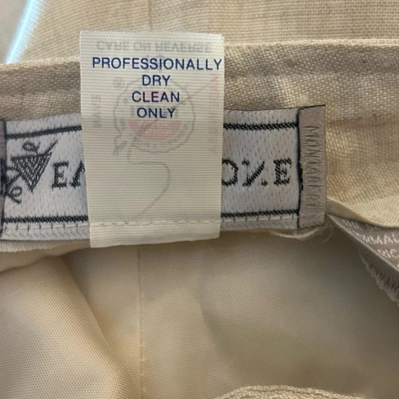 Evan Picone vintage pants linen look tan texture women’s size 16 - Picture 6 of 13